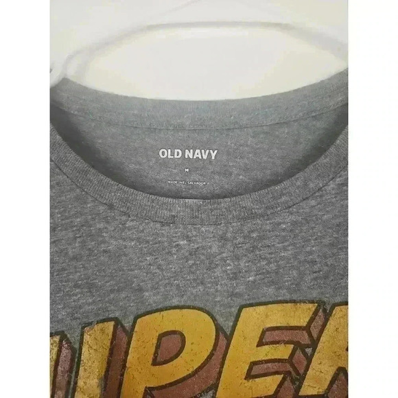 Old Navy Gray SuperMario Graphic Tee Short Sleeve Crew Neck Medium - Picture 3 of 5